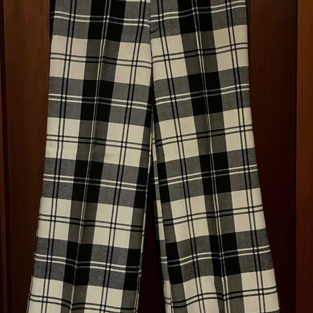 Vintage Macy’s Black and White Plaid Pants